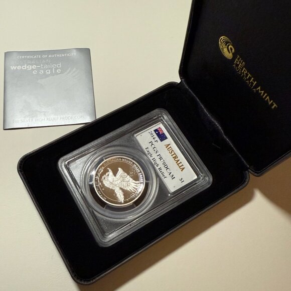 2017-P Australia S$1 Wedge-Tailed Eagle MS70 NGCS. John Mercanti Signed - Picture 5 of 9
